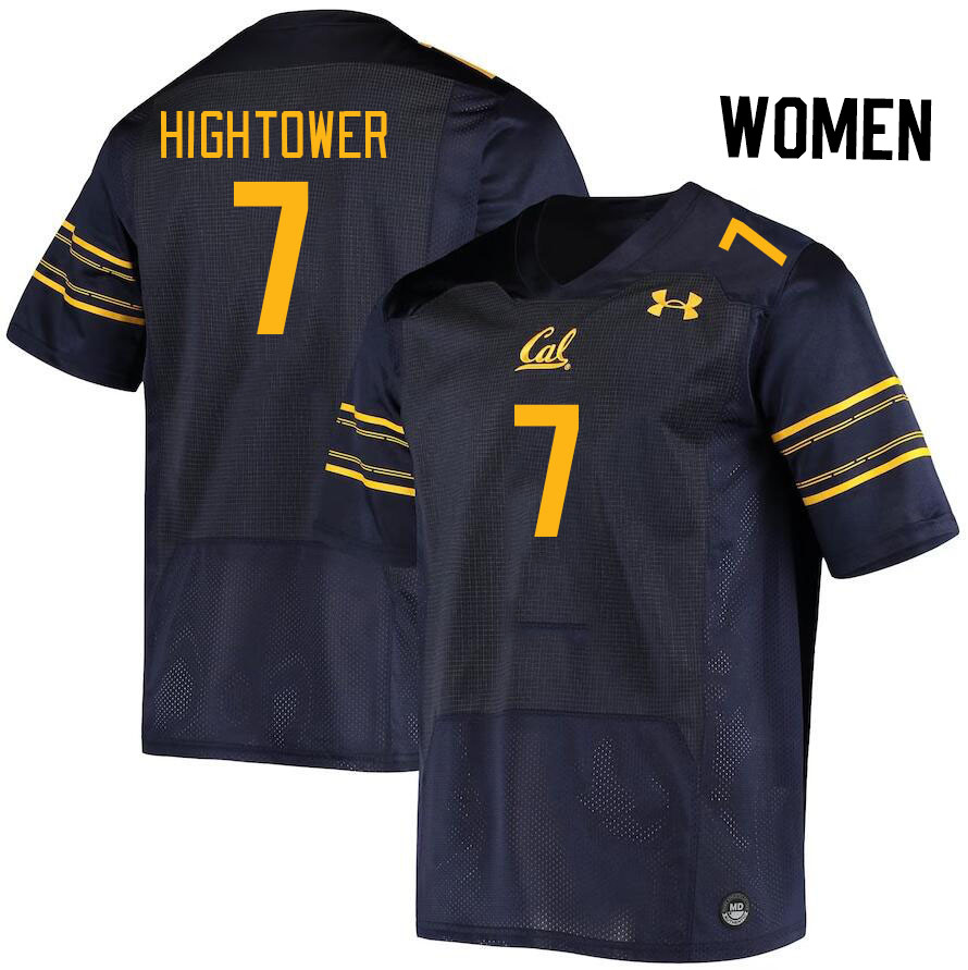 Women #7 Brian Hightower California Golden Bears College Football Jerseys Stitched Sale-Navy